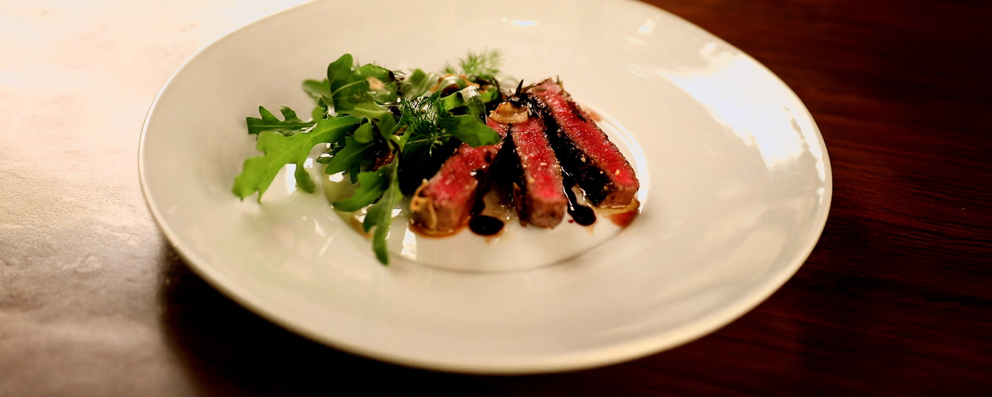 Wagyu Beef with Red Wine Dashi Sauce