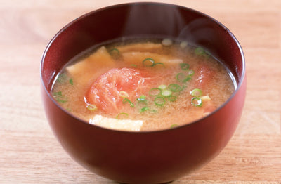 Miso Soup with Tomato and Fried Tofu