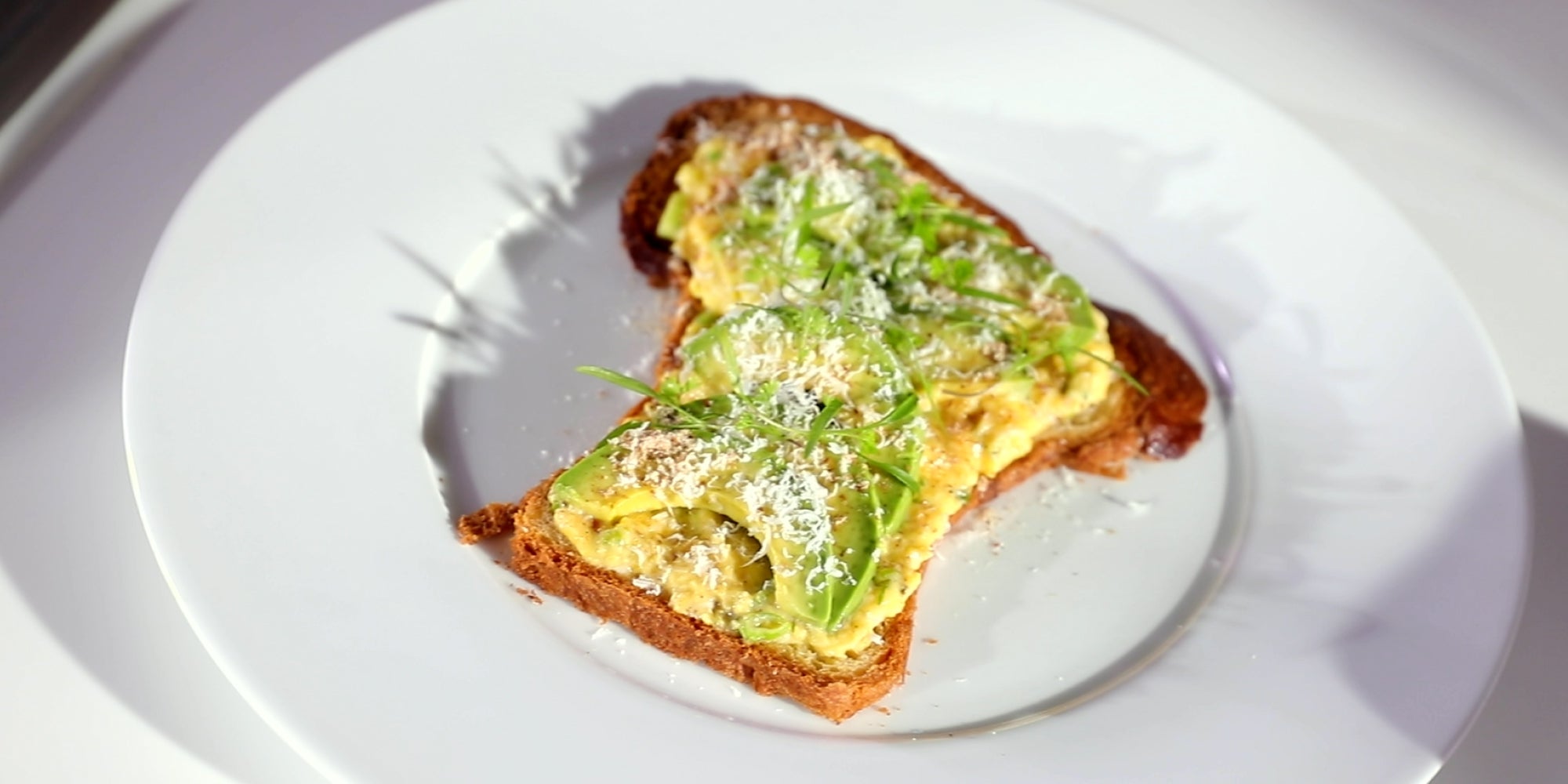 Scrambled Egg, Avocado on Brioche Toast