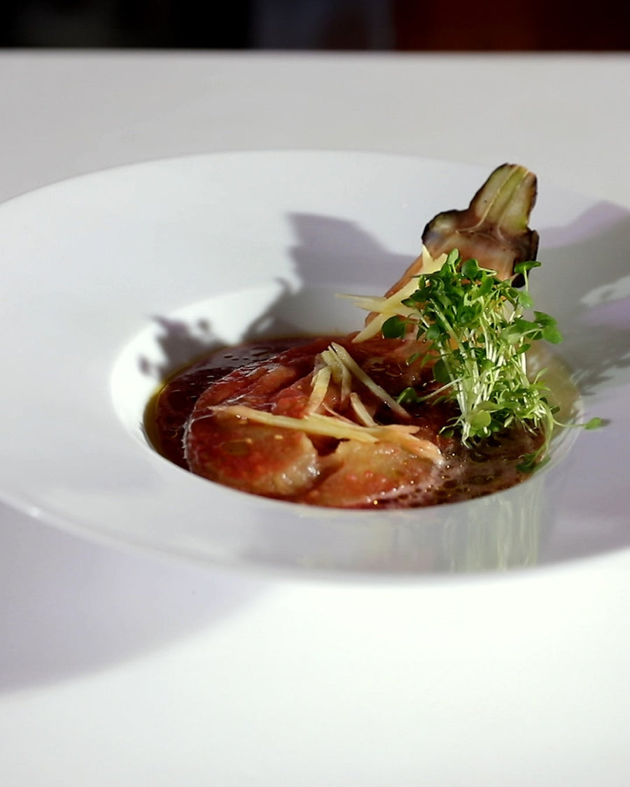 Fire Roasted Eggplant with Tomato Coulis