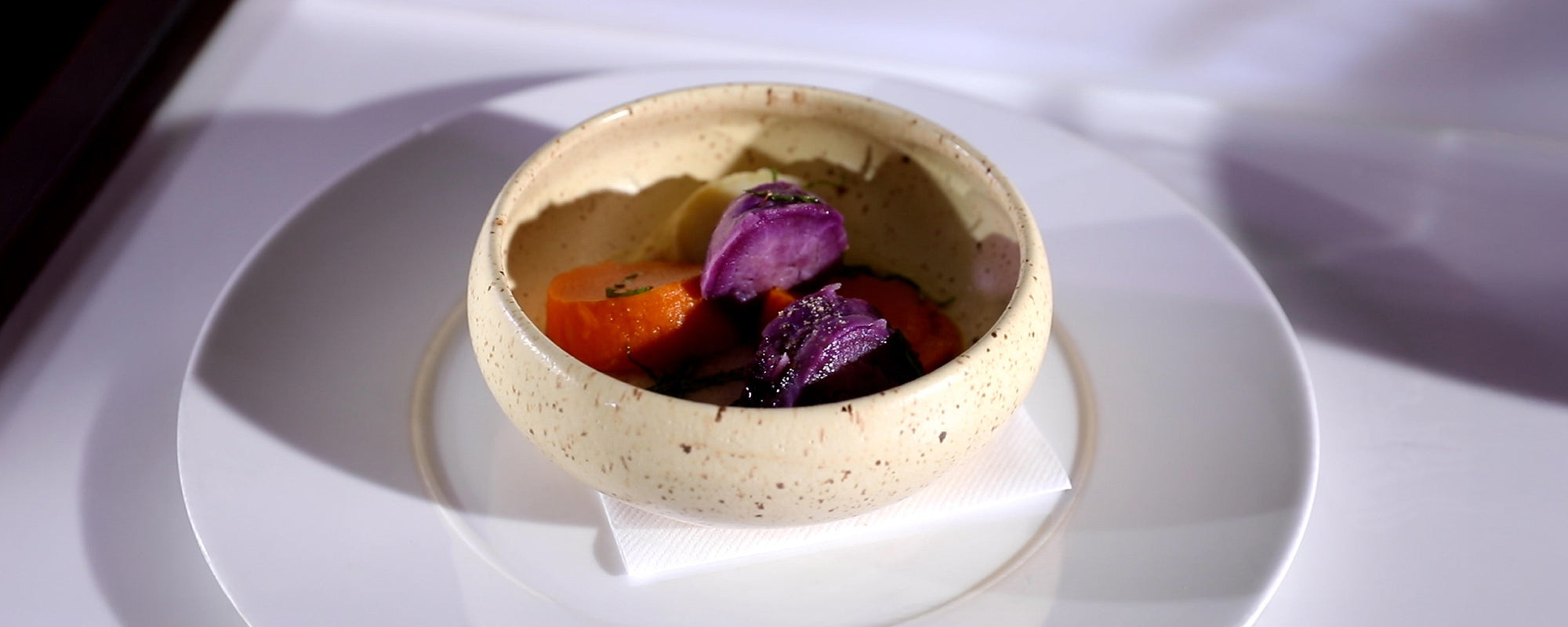 Japanese Three Colors of Sweet Potatoes with Herbed Water