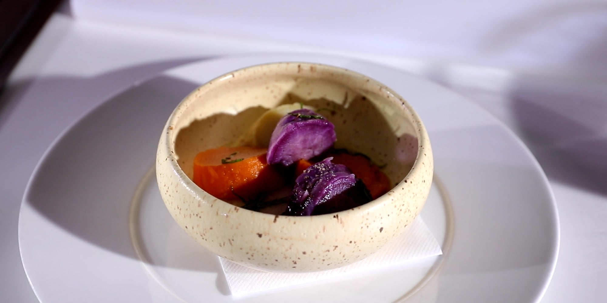 Japanese Three Colors of Sweet Potatoes with Herbed Water