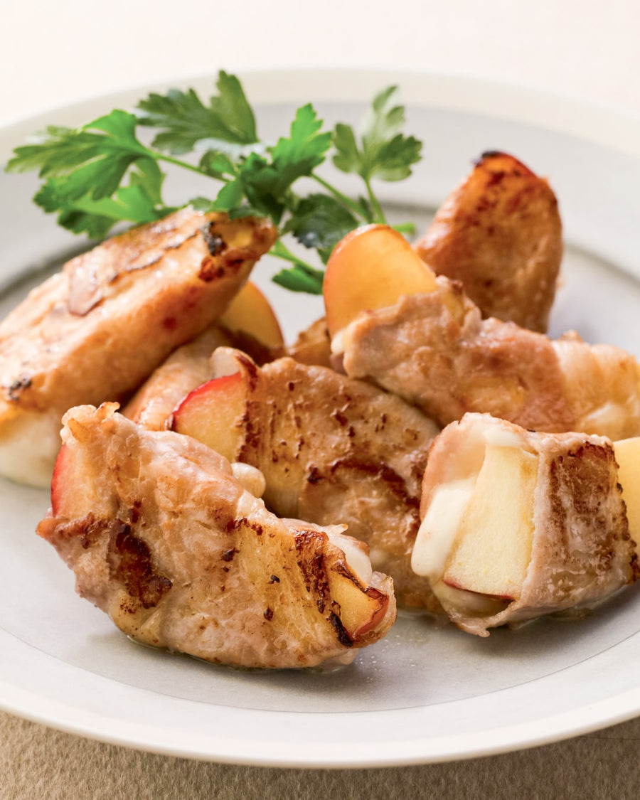 Apple and Mozzarella Pork Rolls