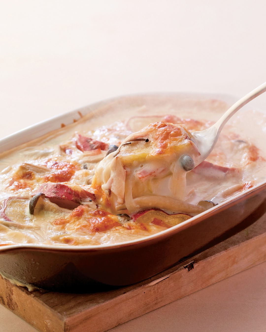 Sweet Potato and Mushroom Gratin