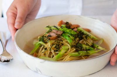 Umami Dashi Pasta with Asparagus