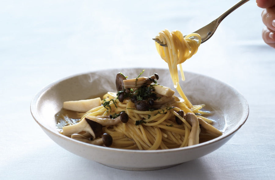 Umami Dashi Pasta with Mushrooms