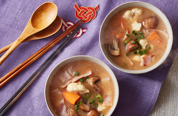 Miso Soup with Bacon and Veggies