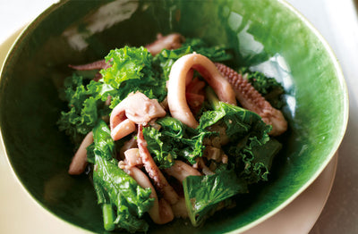 Sautéed Squid and Kale