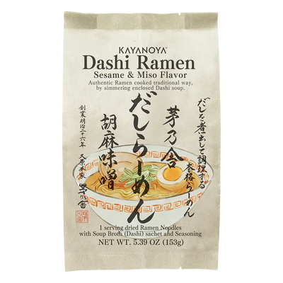 KAYANOYA Dashi Ramen Sesame & Miso Flavor package on a white background