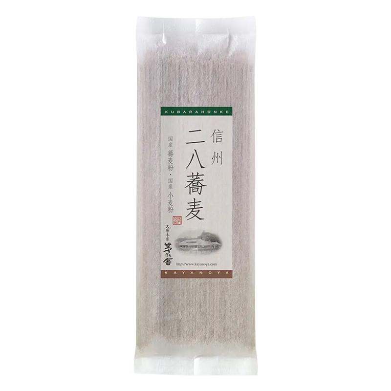 Package of Japanese Kayanoya Soba noodles with a clear label on a white background