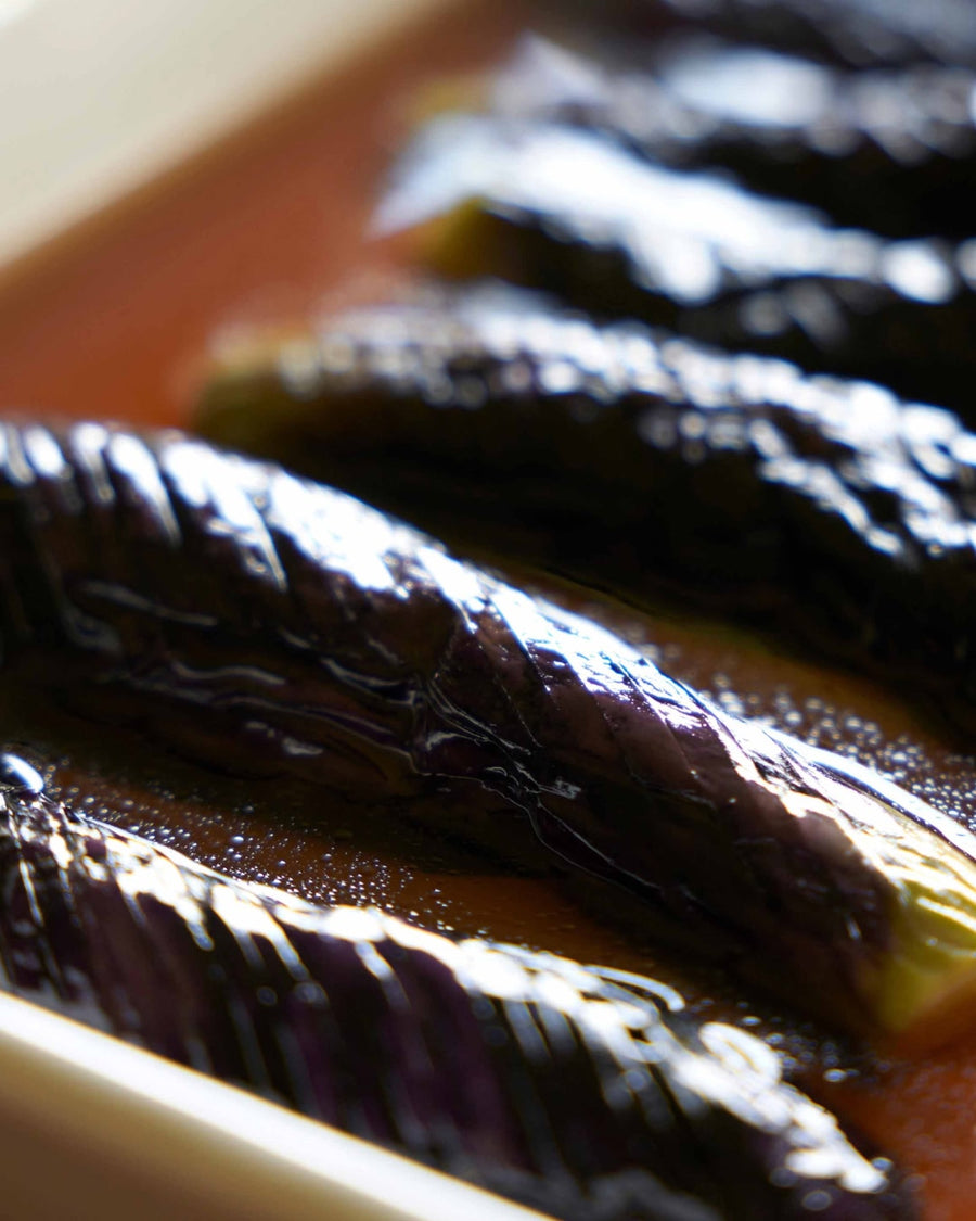 Eggplant <i>Agebitashi</i> (Deep-Fried Eggplant in Dashi Broth)