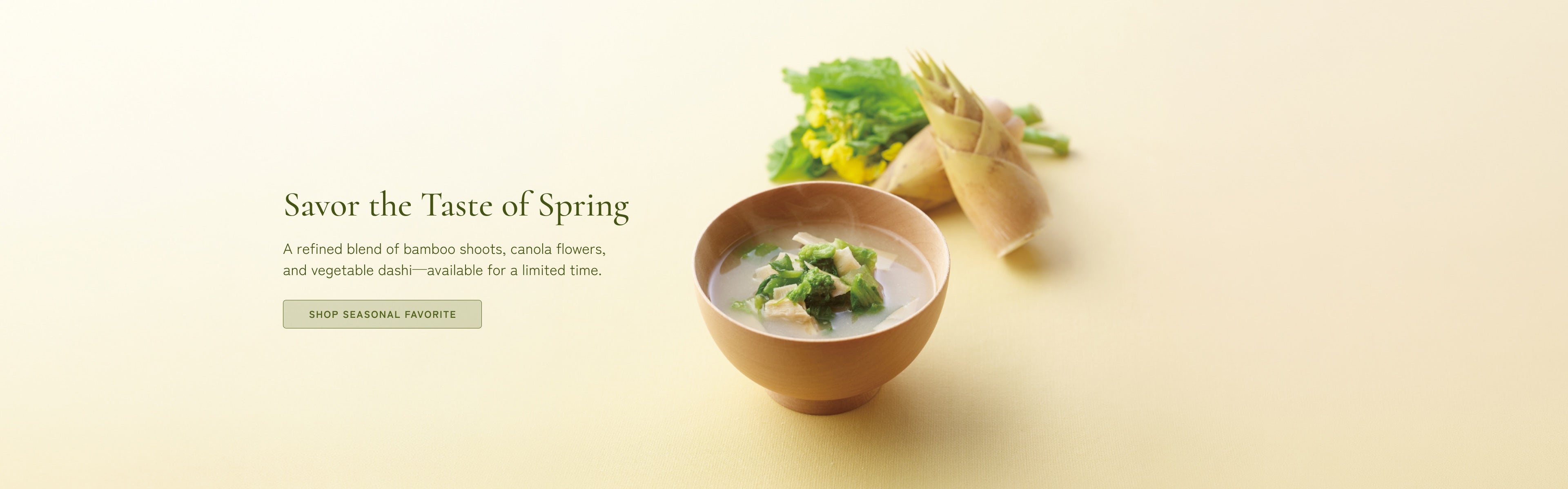 Freeze-Dried Bamboo Shoot and Canola Flower Miso Soup