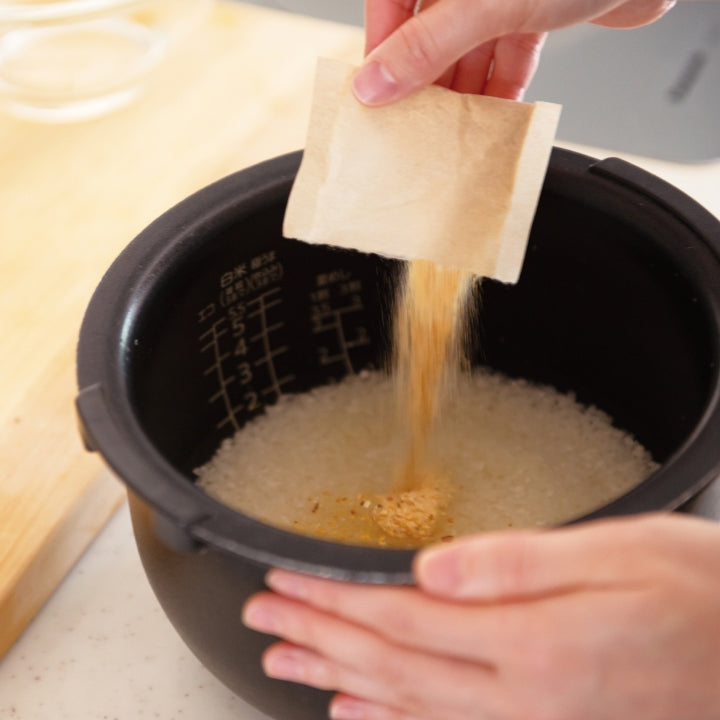 Cooked with rice