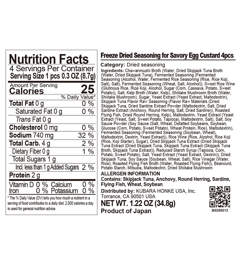 Freeze-Dried Chawanmushi/Steamed Egg Custard Mix