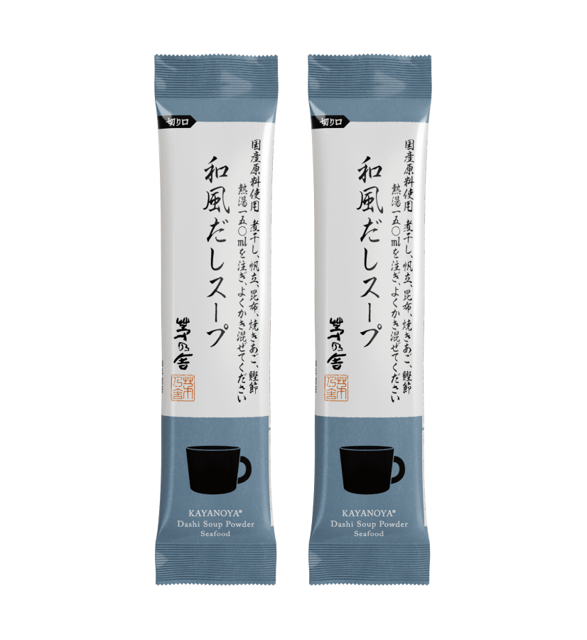 The Kayanoya Dashi Starter Kit - Original Dashi by Kayanoya USA (Kubara Honke USA, Inc.) comes in blue and white packaging with Japanese text—ideal for miso soup or as a must-have in any Japanese cooking starter kit.