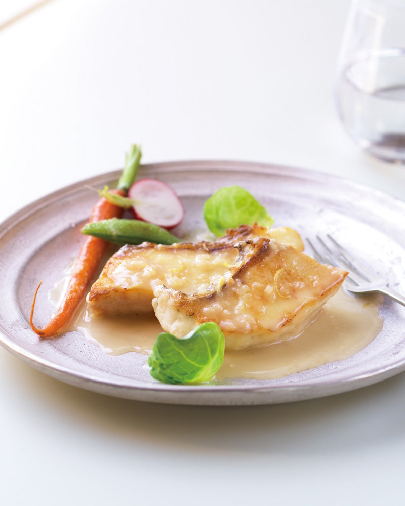 White Fish with Lemon Butter Sauce