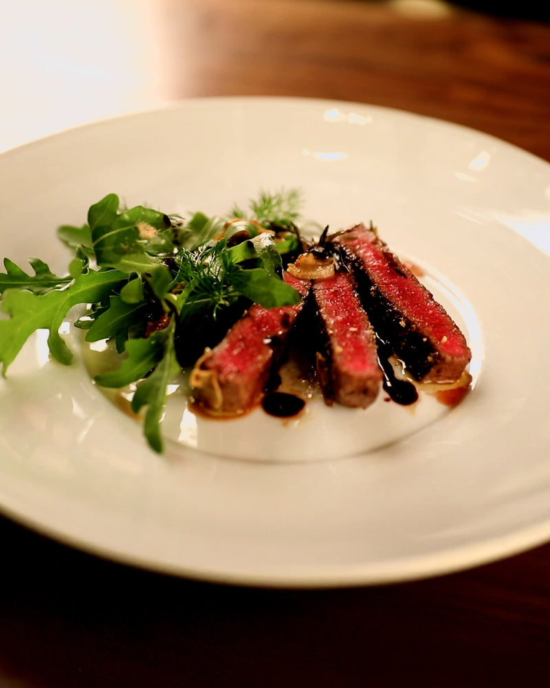Wagyu Beef with Red Wine Dashi Sauce