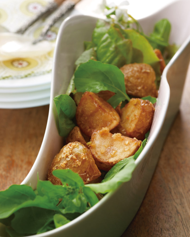 Fried New Potato Salad with Vegetable Dashi